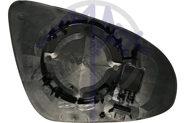 Rear-view mirror glass, right, convex chrome