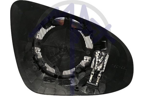 Left rear-view mirror glass, convex chrome, heated