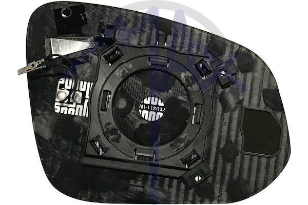 Left rear-view mirror glass, convex chrome, heated