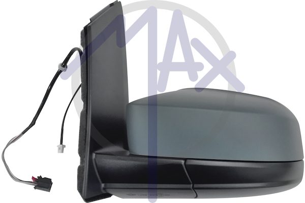 Exterior rear-view mirror left, electric, cap to be painted, aspherical chrome heated glass, 5 pin