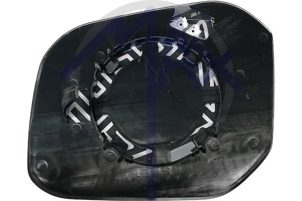 Right rear-view mirror glass, convex chrome, heated