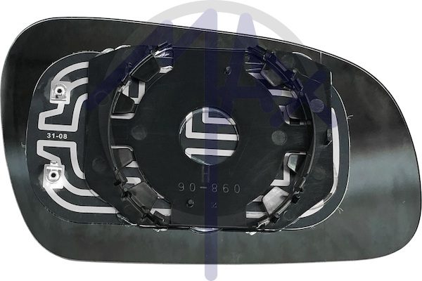 Left rear-view mirror glass, aspherical chrome, heated