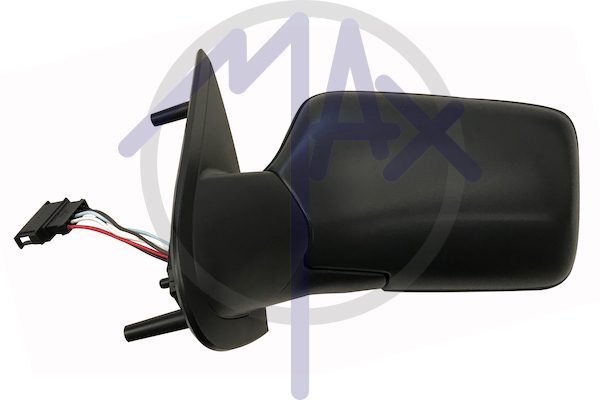 Specchietto retrovisore esterno sinistro, elettrico, calotta nera, vetro cromato riscaldato