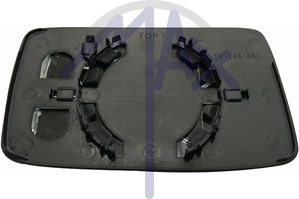 Left rear-view mirror glass, chrome aspherical