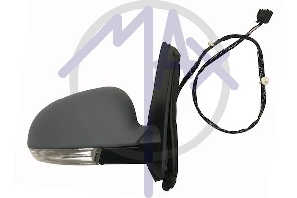 Specchietto retrovisore esterno destro, elettrico, calotta da verniciare, con freccia, vetro asferico cromato riscaldato
