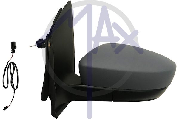Left outer rear-view mirror, cable adjustment, cover to be painted, chrome aspherical glass