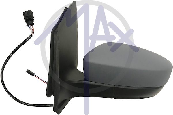 Exterior rear-view mirror, left, electric, cover for painting, heated aspherical chrome glass