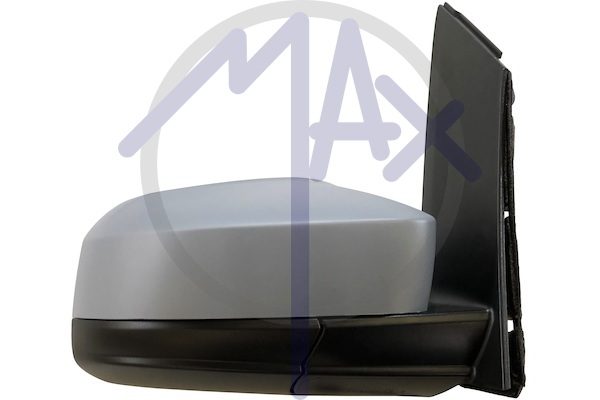 Exterior rear-view mirror, right, cable adjustment, cover for painting, convex chrome glass