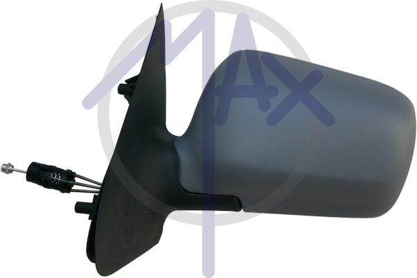 Left outer rear-view mirror, cable adjustment, cover to be painted, chrome aspherical glass