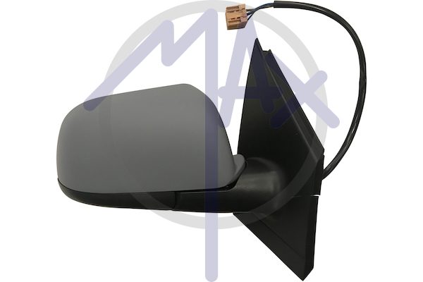 Exterior rear-view mirror, right, electric, cover for painting, heated convex chrome glass