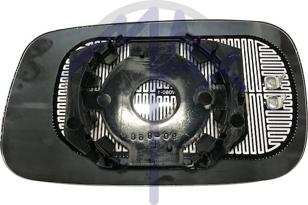 Right rear-view mirror glass, convex chrome, heated