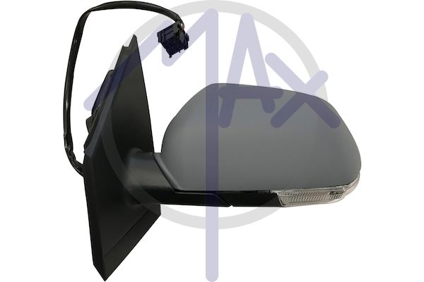 Outer rear-view mirror left, electric, cap to be painted, with indicator, heated chrome aspherical glass