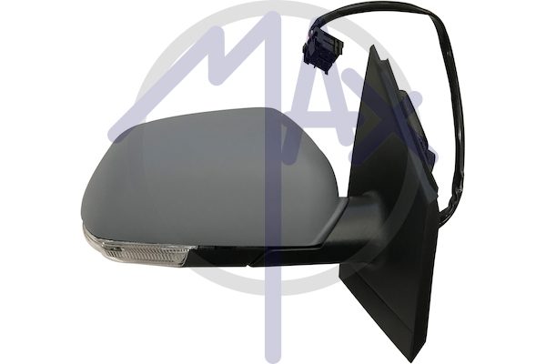 Outer rear-view mirror right, electric, cap to be painted, with indicator, heated chrome convex glass