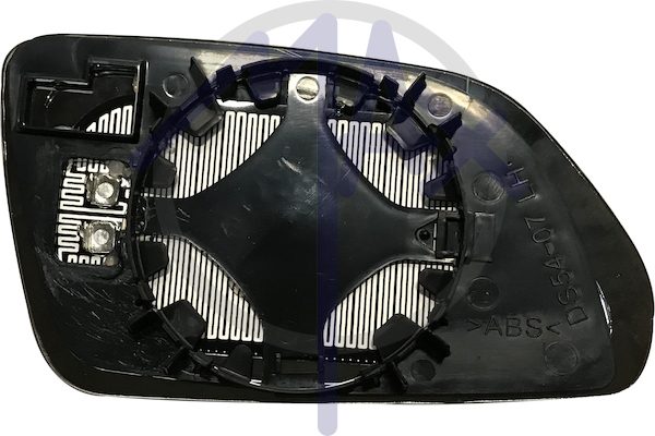 Left rear-view mirror glass, aspherical chrome, heated
