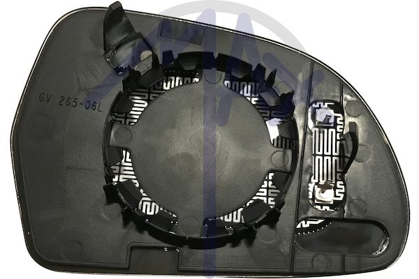 Left rear-view mirror glass, aspherical chrome, heated