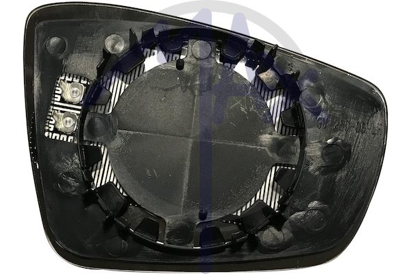 Left rear-view mirror glass, aspherical chrome, heated