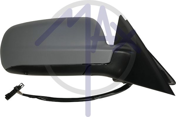 Specchietto retrovisore esterno destro, elettrico, calotta da verniciare, vetro convesso cromato riscaldato, piccolo