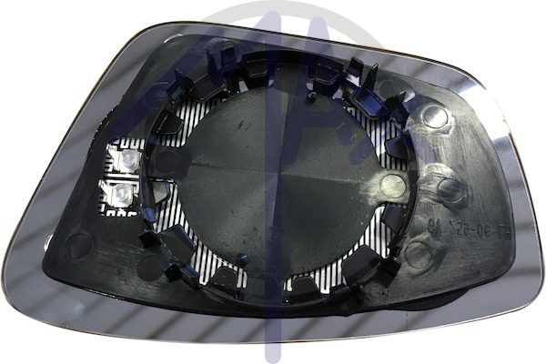 Right rear-view mirror glass, convex chrome, heated