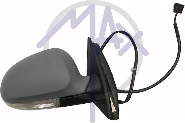 Outer rear-view mirror right, electric, cap to be painted, with indicator, heated chrome convex glass