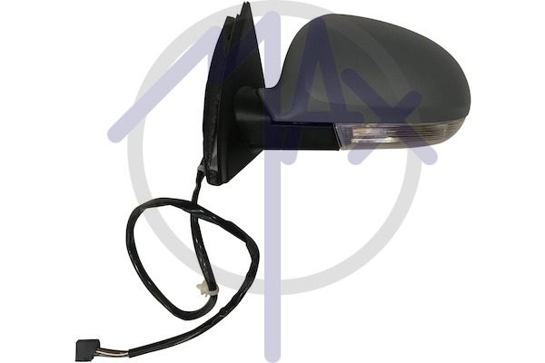 Specchietto retrovisore esterno sinistro, elettrico, calotta da verniciare, con freccia, con luce di cortesia, ripiegabile elettricamente, vetro asferico cromato riscaldato