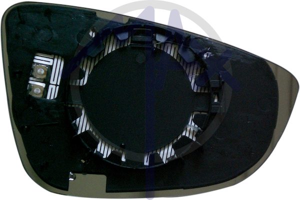 Left rear-view mirror glass, aspherical chrome, heated