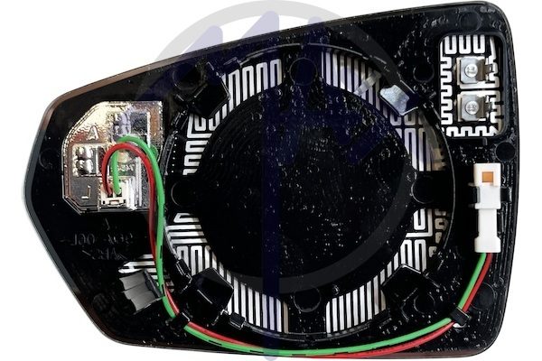 Right rear-view mirror glass, heated chrome convex, with BLIS system (blind spot)