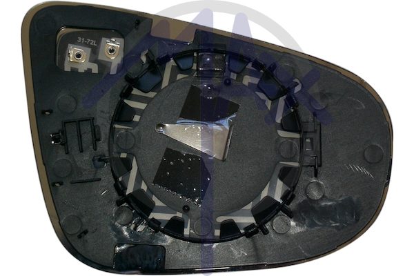 Left rear-view mirror glass, aspherical chrome, heated