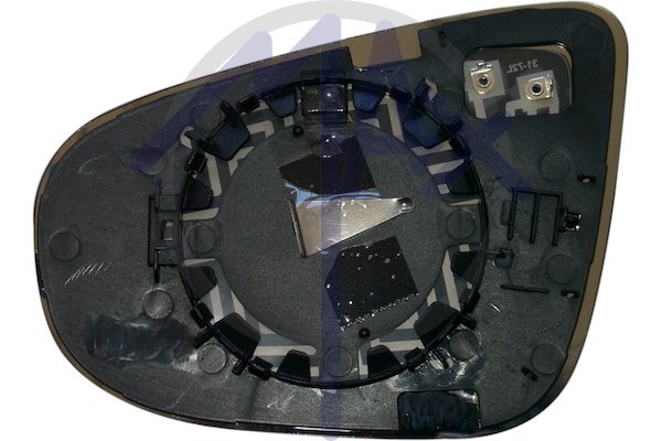 Right rear-view mirror glass, convex chrome, heated