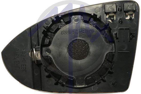 Right rear-view mirror glass, convex chrome, heated