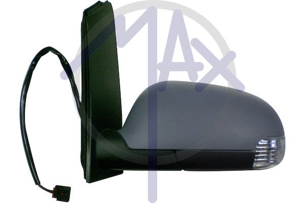 Outer rear-view mirror left, electric, cap to be painted, with indicator, heated chrome aspherical glass