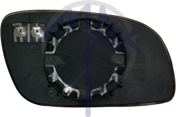 Left rear-view mirror glass, aspherical chrome, heated