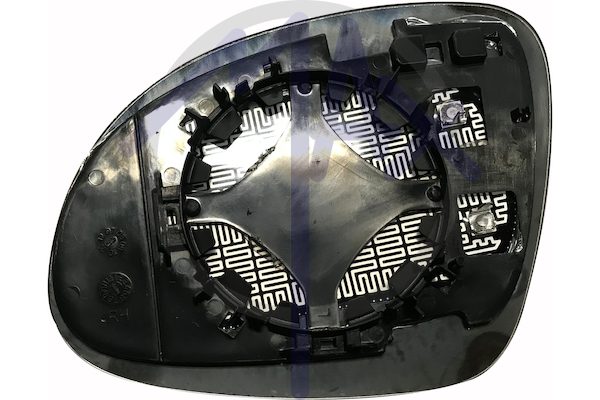 Right rear-view mirror glass, convex chrome, heated