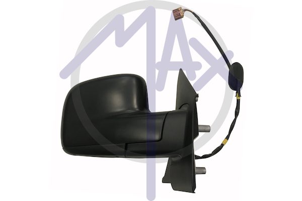 Specchietto retrovisore esterno destro, elettrico, calotta nera, vetro convesso cromato riscaldato, vetro singolo