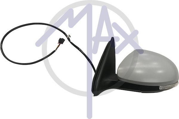 Outer rear-view mirror left, electric, cap to be painted, with indicator, heated chrome aspherical glass