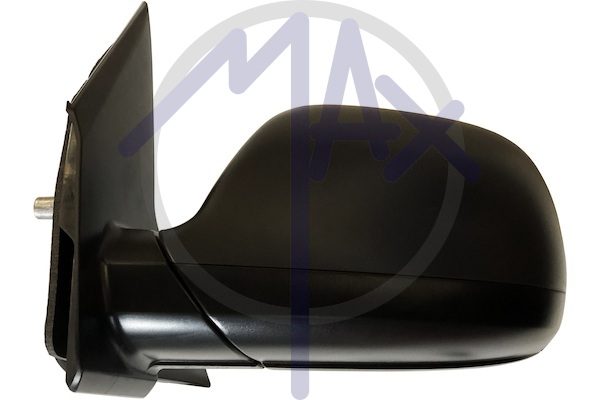 Exterior rear-view mirror left, cable adjustment, black cap, aspherical chrome glass