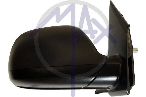 Right outer rear-view mirror, cable adjustment, black cover, convex chrome glass