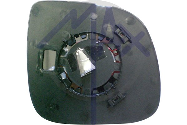 Vetro specchietto retrovisore sinistro, asferico cromato, base diametro 84mm