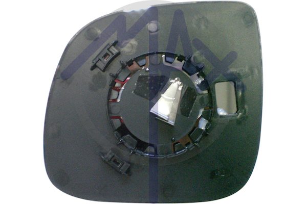 Vetro specchietto retrovisore destro, convesso cromato, base diametro 84mm