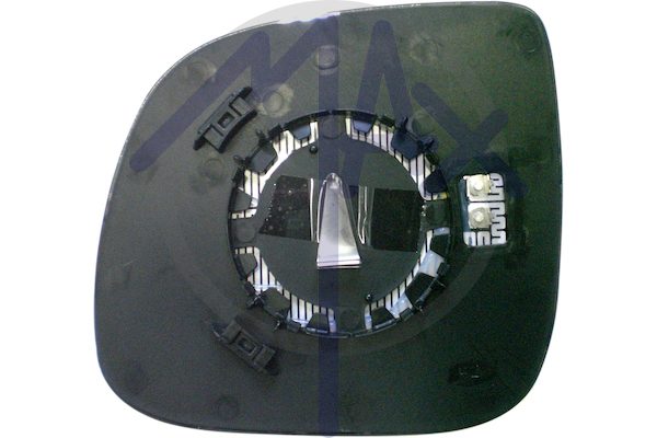 Right rear-view mirror glass, convex chrome, heated