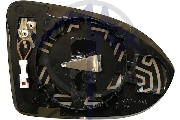 Vetro specchietto retrovisore sinistro, asferico cromato riscaldato, adattabile su versione antiabbagliante 4pin