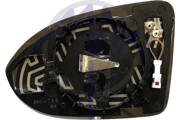 Vetro specchietto retrovisore destro, asferico cromato riscaldato, adattabile su versione antiabbagliante 4pin