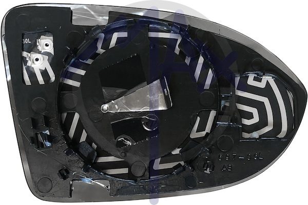 Left rear-view mirror glass, aspherical chrome, heated