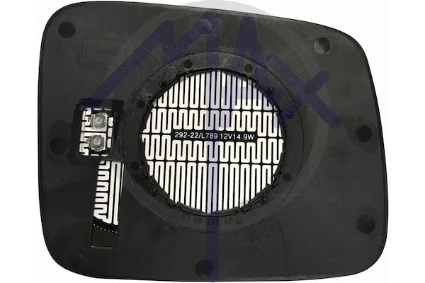 Vetro specchietto retrovisore sinistro, convesso cromato riscaldato, modello a cavi ed elettrico