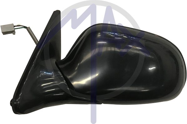 Specchietto retrovisore esterno sinistro, elettrico, calotta da verniciare, vetro convesso cromato, 3 porte