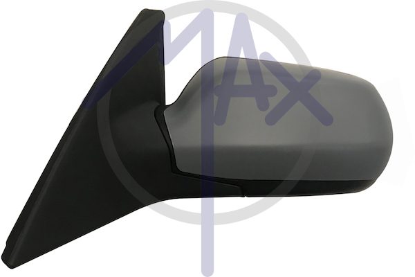 Exterior rear-view mirror, left, electric, cover for painting, heated convex chrome glass