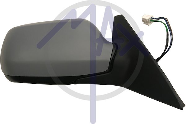 Specchietto retrovisore esterno destro, elettrico, calotta da verniciare, vetro convesso cromato