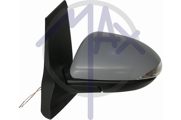 Outer rear-view mirror left, electric, cap to be painted, with indicator, heated chrome aspherical glass