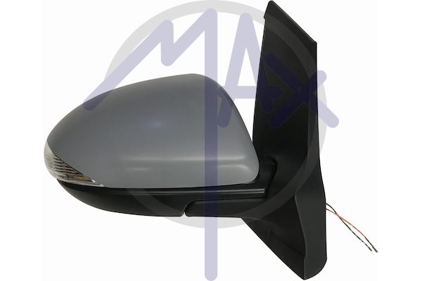 Outer rear-view mirror right, electric, cap to be painted, with indicator, heated chrome convex glass