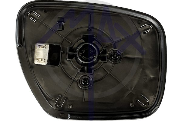 Left rear-view mirror glass, convex chrome, heated