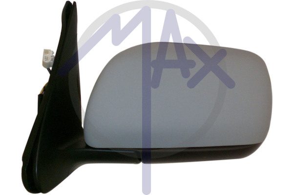 Specchietto retrovisore esterno sinistro, elettrico, calotta da verniciare, vetro convesso cromato, 3 pin